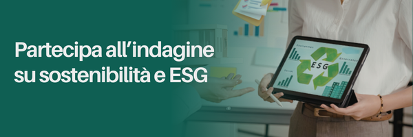 survey, figlio con spunte, tablet con ESG, riciclo